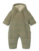 Lil'Atelier Nbmlamedow03 Puffer Snowsuit Fo Lil Grön