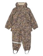 Mikk-line Pu Aop Rain Set Teddy Rec W. Susp10 Brun