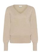 Kaffe Kal V-Neck Pullover Beige