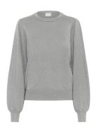 Kaffe Kal Pointelle Pullover Grå