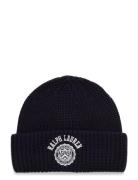 Ralph Lauren Kids Embroidered Crest Cotton Hat Svart