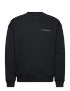 Lyle & Scott Script Brushback Crew Neck Sweatshirt Marinblå