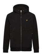 Lyle & Scott Half Raglan Hybrid Hoodie Svart