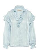 Culture Cuflowy Blouse Blå