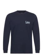 Lee Jeans Ls Wobbly Lee Tee Marinblå