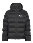 Calvin Klein Jeans Ls Nylon Monogram Puffer Jkt Svart