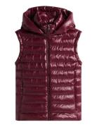 Tommy Hilfiger Lw Padded Slim Vest Burgundy