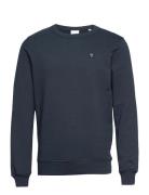 Knowledge Cotton Apparel Erik Basic Badge Sweat - Gots/Vegan Blå
