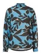 Kaffe Kaamber Smock Blouse Printed Svart