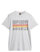 Superdry Japan Stripe Relaxed Tee Grå