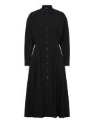 Polo Ralph Lauren Paneled Cotton Canvas Shirtdress Svart