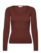 Lee Jeans Ls Square Neck Brun