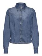 Wrangler Femme Peplum Shirt Blå
