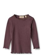 Wheat Rib T-Shirt L/S Reese Lila
