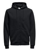 ONLY & SONS Onsceres Zip Thr. Hoodie Sweat Noos Marinblå