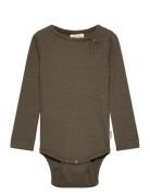Petit Piao Body L/S Modal Khaki Green
