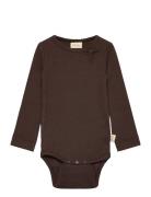 Petit Piao Body L/S Modal Brun