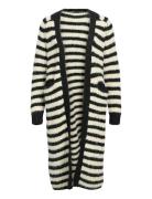 Object Objmilu Ls Lo Long Knit Cardigan Noos Svart