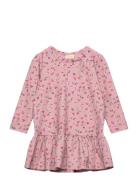 Petit Piao Dress L/S Gather Printed Rosa