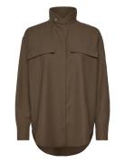 Copenhagen Studios Cph Overshirt 1 Wool Black Khaki Green