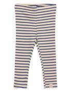 Petit Piao Legging Modal Striped Marinblå