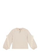 Daily 7 T-Shirt Longsleeve Ruffle Beige