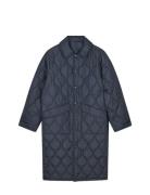 Mads Nørgaard Light Ripstop Clava Coat Marinblå