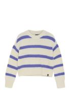Indian Blue Jeans Knitwear Fuzzy Stripe Kräm