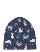 Lindex Beanie Jersey W Fleece Lining Marinblå