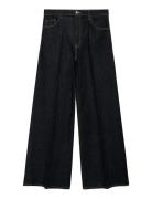 Mango High-Waisted Wide-Leg Jeans Blå