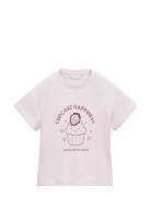 Mango Embossed Detail Printed T-Shirt Rosa