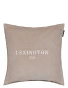 Lexington Home Logo Organic Cotton Velvet Pillow Cover Beige