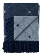 Lexington Home Signature Star Recycled Wool Throw Marinblå