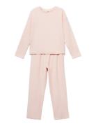 Mango Cotton Long Pyjamas Rosa