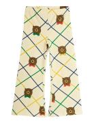 Mini Rodini Bear Check Aop Flared Trousers Kräm