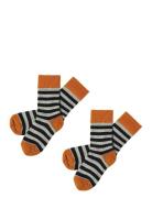 FUB 2-Pack Classic Stripe Socks Marinblå