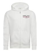 GANT Graphic Full Zip Hoodie Vit