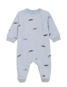 Fixoni Romper Ls Velour Blå