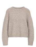 NOISY MAY Nmdolly L/S O-Neck Knit Fwd Noos Beige