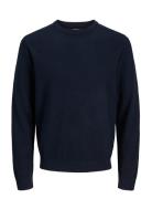 Jack & J S Jjeperfect Wo Knit Crew Neck Sn Marinblå