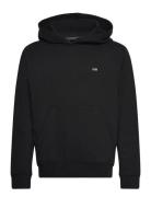 Lexington Clothing Lucas Organic Cotton Logo Hoodie Svart