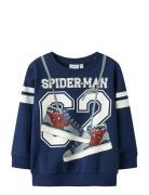 Name It Nmmadam Spider Nreg Sweat Bru Mar Marinblå