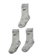 Nike 3W-3Pk Crew Sock Grå