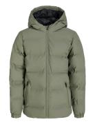 Jack & J S Jjelements Pu Puffer Jnr Khaki Green