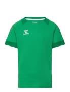 Hummel Hmllead S/S Poly Jersey Kids Grön