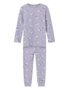 Name It Nmfnightset Lavender Unicorn Rib Noos Lila