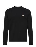 Calvin Klein Jeans Ls Waffle Badge Crewnk Tee Svart