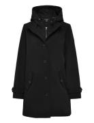 Lauren Ralph Lauren Hooded Quilted-Vestee Jacket Svart