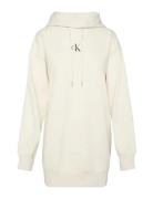 Calvin Klein Jeans Ls Monologo Premium Terry Hoodie Kräm