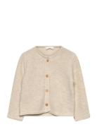 Mango Knitted Button Cardigan Beige